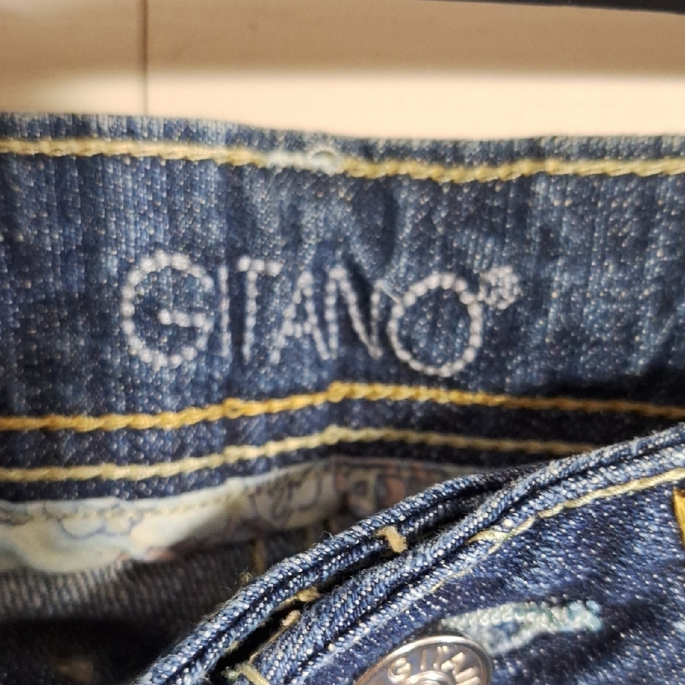 Vintage 80s Gitano 5 Pocket Embroidered Blue Denim Jeans-12 - Picture 2 of 8